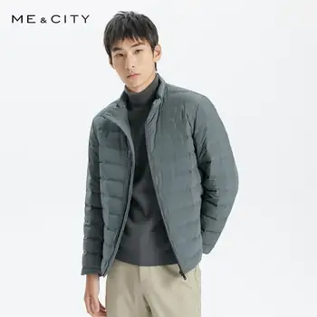 

Me&City New Down Jacket Men Winter Warm 90% White Duck Down Coat Solid color Man Leisure warm Down Coat