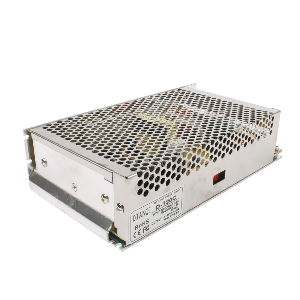 Двойной выход источника питания 120W 12V 5A 24V 2.5A блок питания D-120C преобразователь переменного тока в постоянный хорошего качества