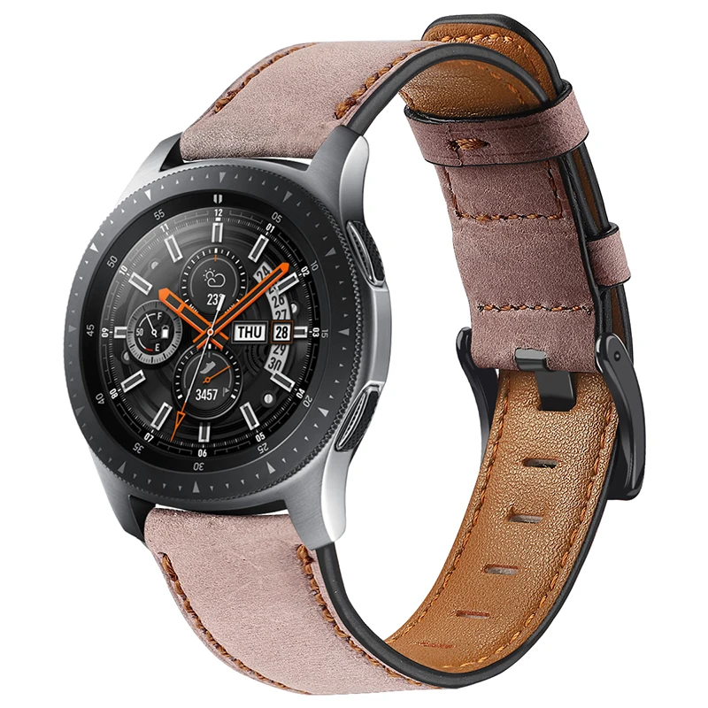 Кожаный ремешок Ретро Классический сменный ремешок для samsung Galaxy Watch 46 мм samsung gear S3 samsung gear 2 R380