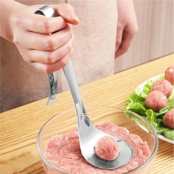 Антипригарная креативная ложка для приготовления мяса из нержавеющей стали