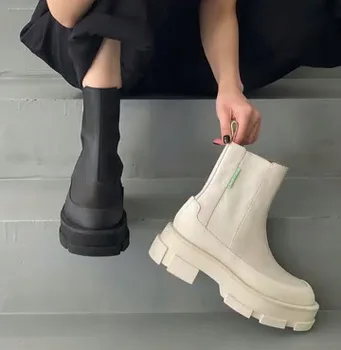 

South same boots 2020 new Chelsea short boots British style thick bottom thick SHORT BOOTS thick soled