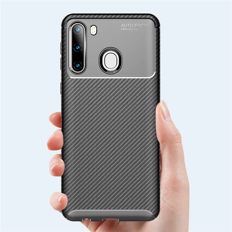 Роскошный мягкий силиконовый чехол из углеродного волокна для Samsung Galaxy A01 A21 A51 A71