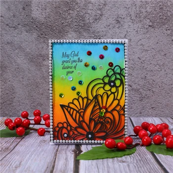 

DiyArts Frame Metal Cutting Dies Craft Stencil Punching Templates Scrapbooking Embossing Card Making Decorative flowers Dies