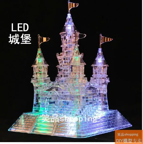 3D crystal dream puzzle 3D пластиковые Развивающие игрушки DIY флэш музыкальный замок головоломка