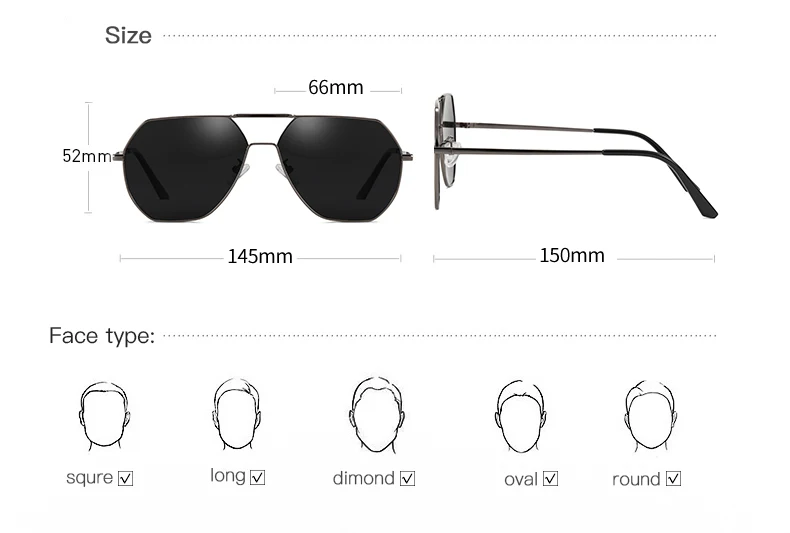 Men polarized sunglasses anti-glare car driving glasses classic Vintage design metal frame brand Mirror retro male black shades