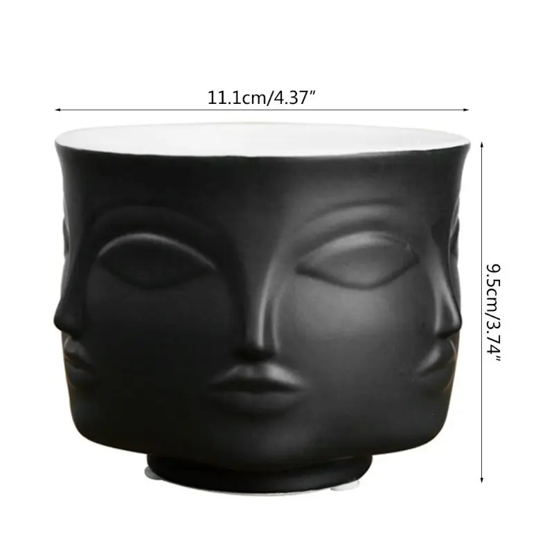 Дизайн формы лица керамическая ваза фарфоровый цветочный горшок для оформления дома аксессуары кашпо