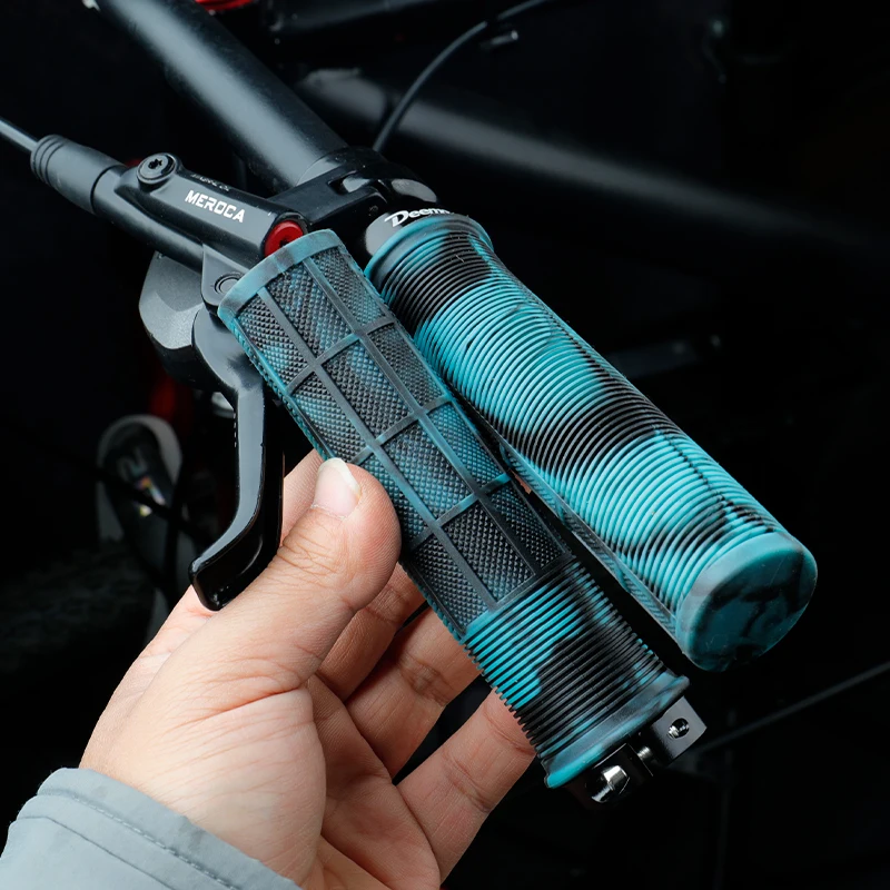 Deemount Comfy Bicycle Grips TPR Rubber Integrated MTB Cycling Hand Rest Mountain Bike Handle Grip Lock Bar End