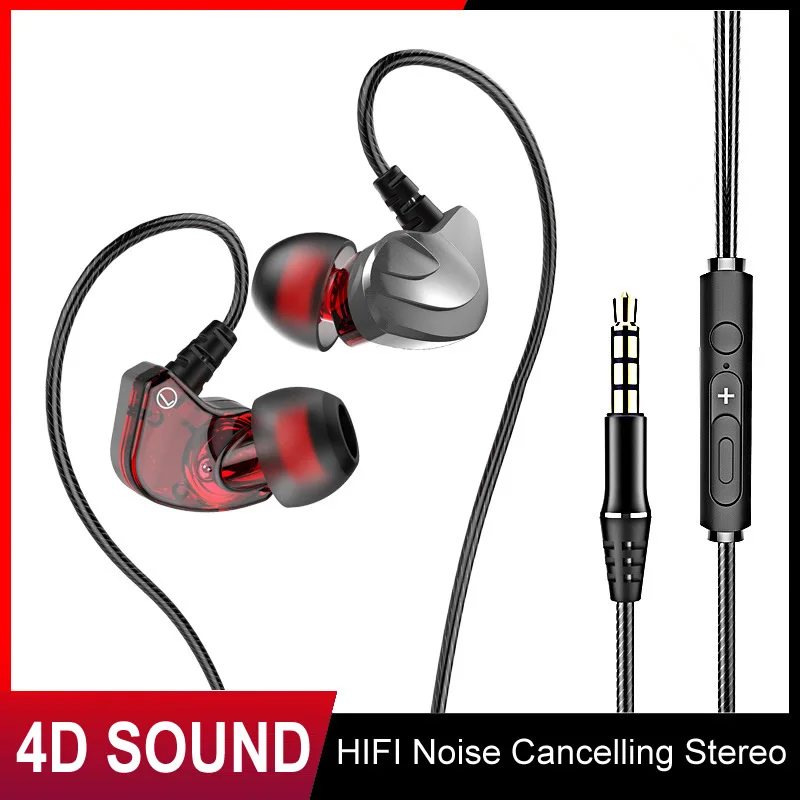 HIFI шумоподавление стерео наушники 3 5 мм звук Спортивная гарнитура игровая