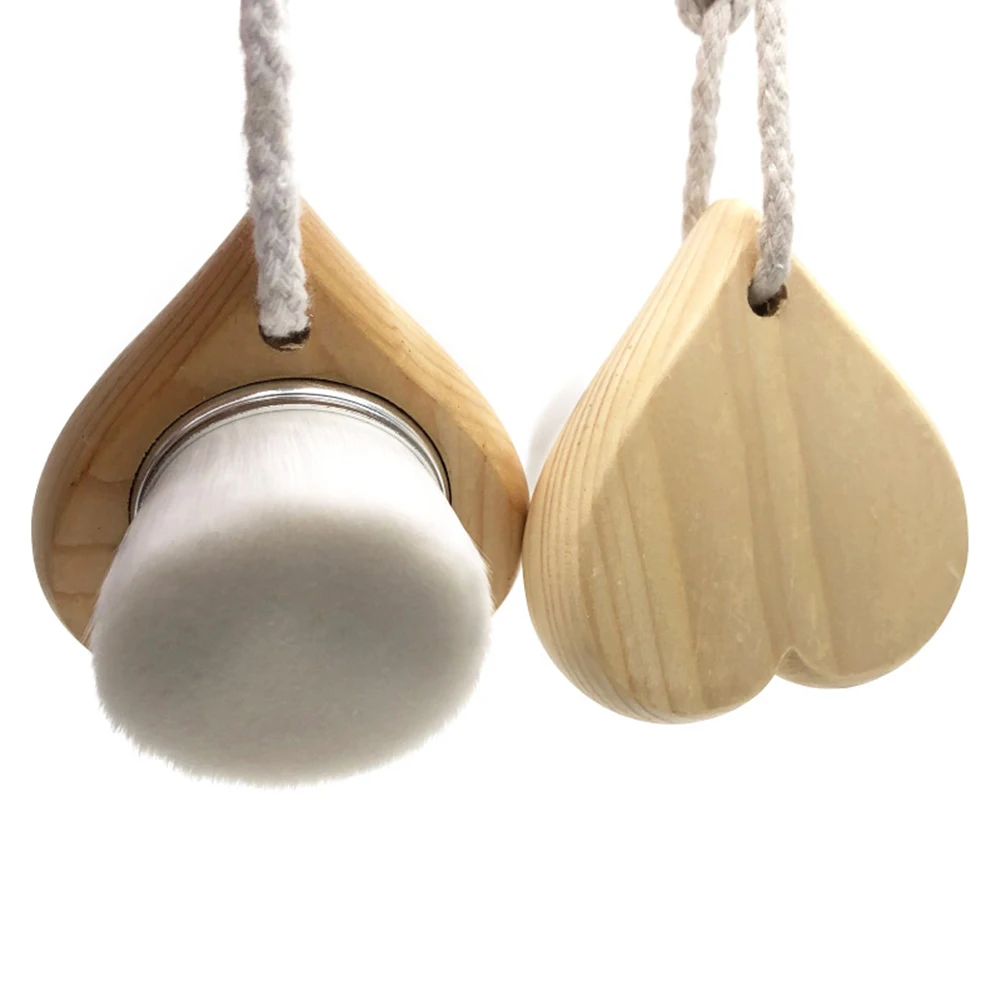 Portable Wooden Handle Facial Cleansing Brush Beauty Tools Soft Fiber Hair Manual Face For Makeup |