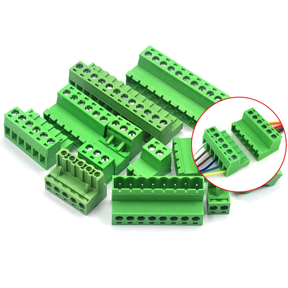 5.08MM Pluggable Terminal Blocks Connector KF2EDGKR 5.08 Butting Style 2/3/4/5/6/7/8 Pin Screw Terminal 2-20Sets
