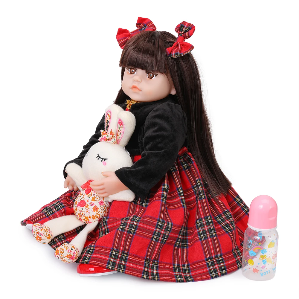 48cm Soft Silicone Newborn Baby Doll 19 Inch Reborn Babies DOLLS Toddler Stuffed lifelike Realistic Bonecas doll toys for kid