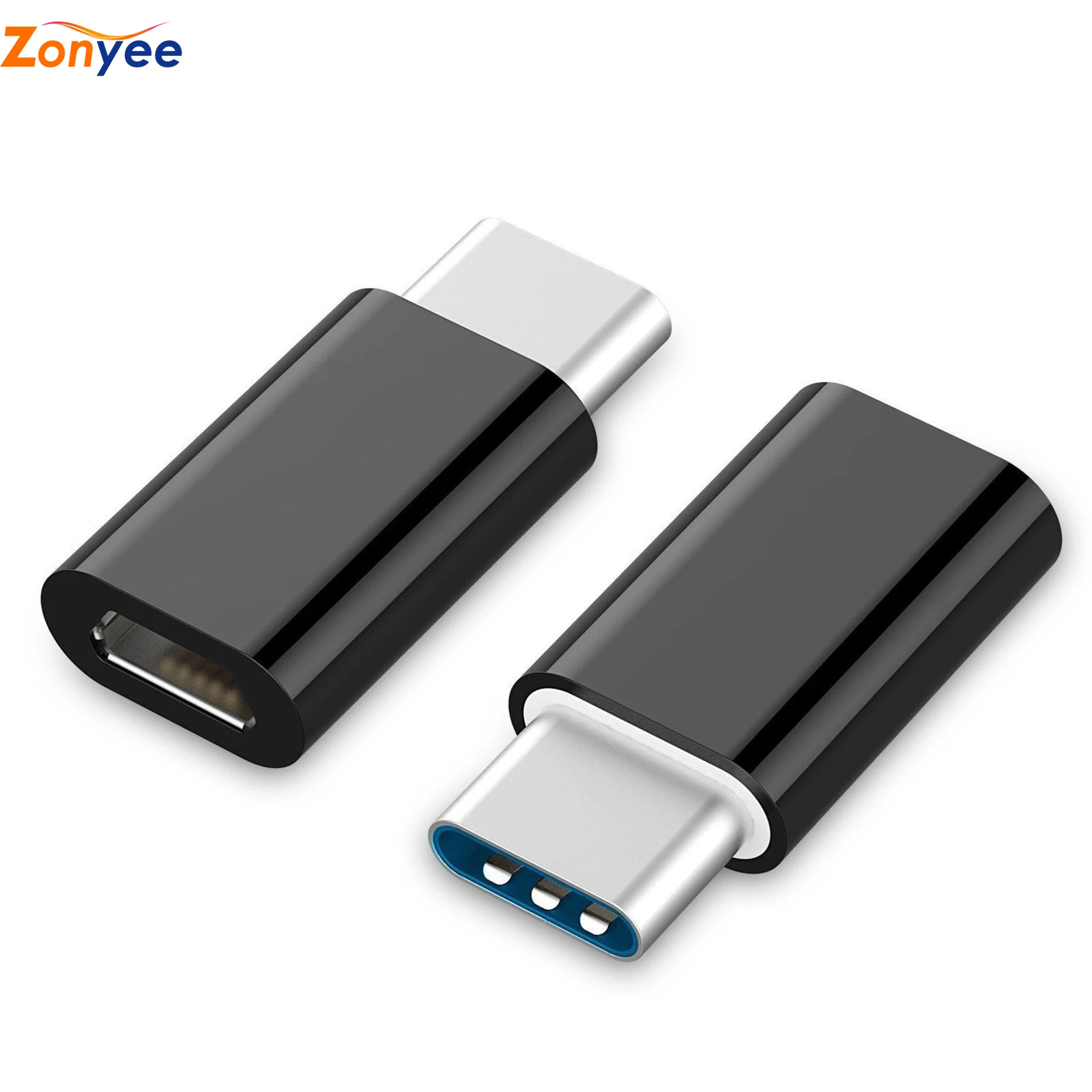 1/2/3 шт мини-флеш-накопитель USB к Тип-C адаптер круглый кабель для зарядки и синхронизации данных Совместимость универсальные чехлы для мобильного телефона USB 3,1 Тип C адаптер Plug and Play Black