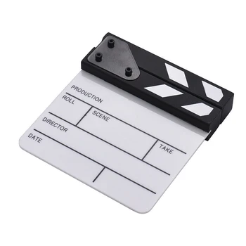 

Studio Video Dry Erase Slate TV Movie Action Scene Photography Director Film Clap Board High Performance Acrylic Cut Prop