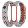 Gray orange Mijobs Mi Band 3 Mi Band 4 ремешок спортивный силиконовый двойной цветной ремешок на запястье замена ремешок Mi Band 3 браслет умный браслет - Цвет: Gray orange
