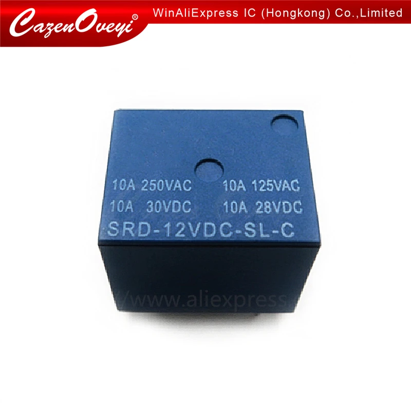 5 шт./лот 12VDC 250V Электрическое реле PCB тип T73-12V футов SRD-12VDC-SL-C 10A 125V в наличии на