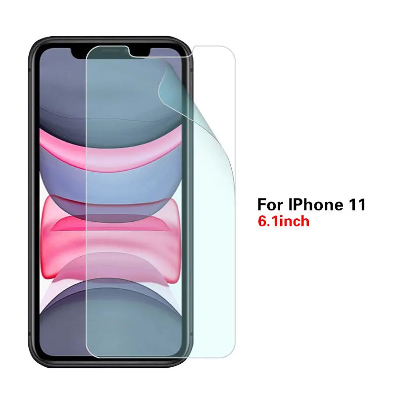 Clear ekran koruyucu ekran yumuşak Nano Film iphone 11/11 Pro/ 11 Pro Max Anti patlama HD koruyucu Film (Cam)