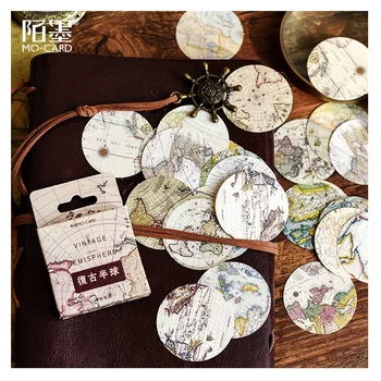 

46 Pcs/Set Retro Hemisphere Mini Paper Sticker DIY Diary Scrapbooking Stickers Christmas Decoration