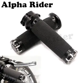 

1" 25mm CNC Handlebar Hand Grip for Suzuki Honda Harley Sportster Touring Road Street Electra Gilde Dyna Softail Custom
