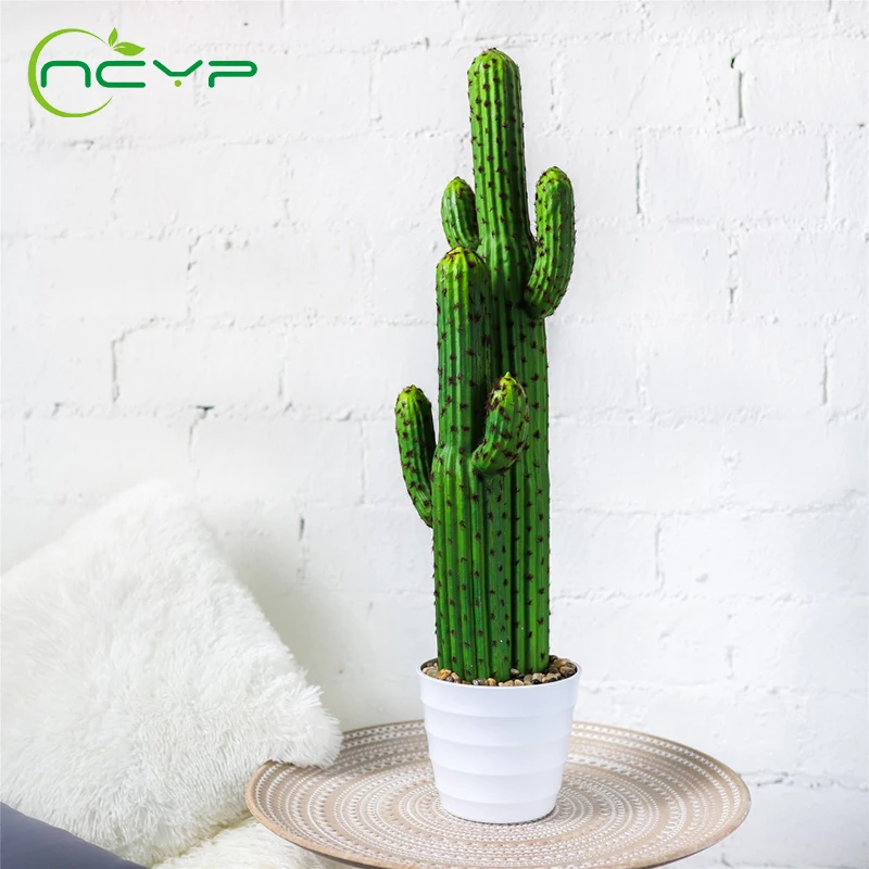 Ncyp cactos artificiais grandes e modernos, cactos falsos texturizados,  saguaro, suculentas, decoração moderna de simulação no deserto|Flores secas  artificiais| - AliExpress