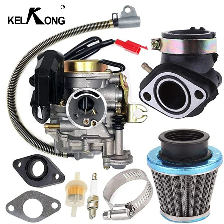 Карбюратор KELKONG для 4-тактного скутера 139QMB GY6 50CC 49CC двигатель Taotao 18 мм карбюратор +