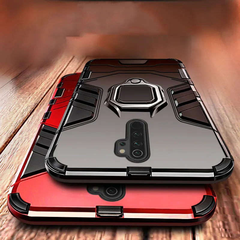 Luxury Armor Magentic Case For Xiaomi Redmi Note 8 7 6 5 K20 4X Pro Silicone Cover 7A 8A Plus Car Holder Ring |