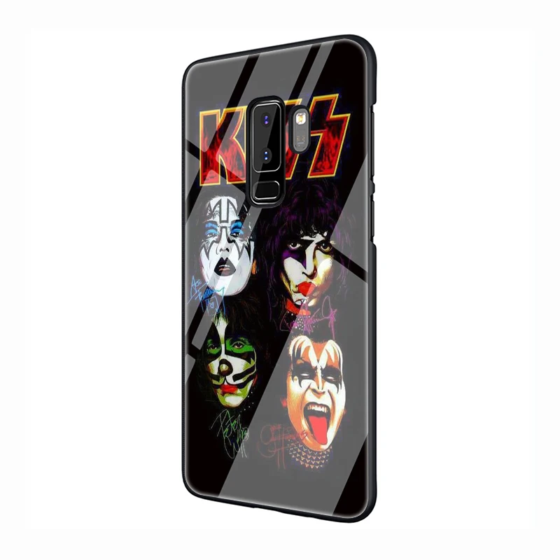G1 EWAU рок-группы "Kiss" чехол из закаленного стекла для телефона для samsung S7 S8 S9 S10 Note 8, 9, 10, плюс A10 20 30 40 50 60 70 - Цвет: G1