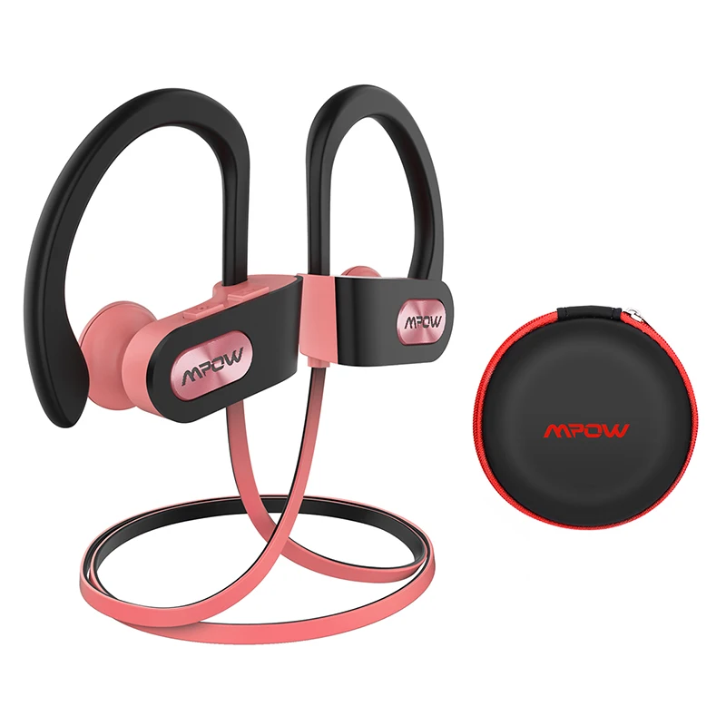 Mpow пламя Bluetooth наушники IPX7 водонепроницаемый беспроводной гарнитура Handsfee спортивные наушники с микрофоном и 7 ч Время воспроизведения для телефона - Цвет: Black and Pink