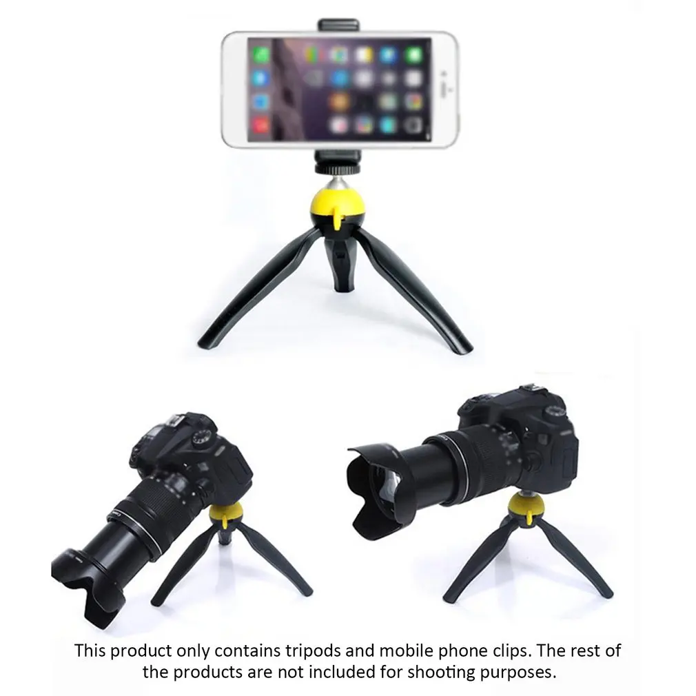 Portable Desktop Support Mini Tripod Stand With Phone Clip For Mobile Phone Dslr Camera Watchvideo Photograph