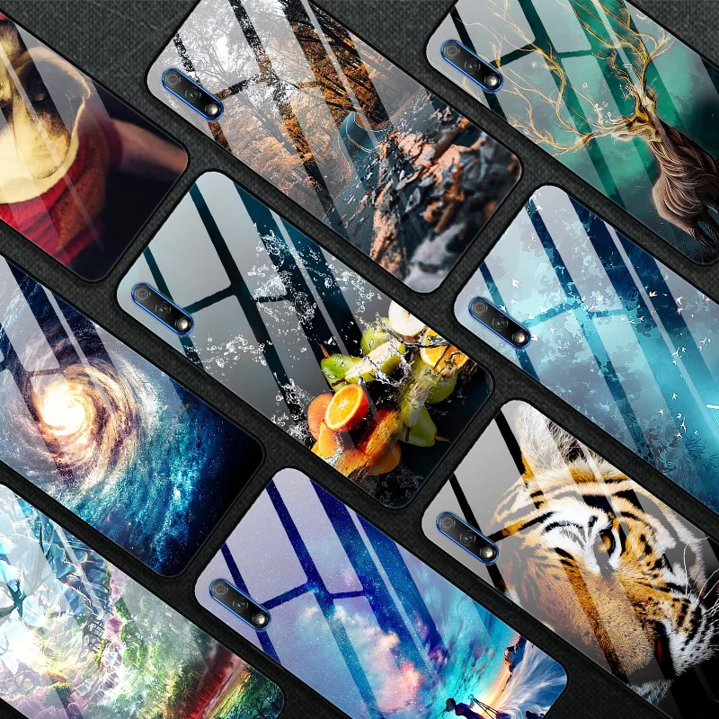 Для huawei Honor 9X чехол, силиконовый бампер, жесткий, закаленное покрытие для huawei Honor 9X x9, китайская версия, стеклянный чехол Honor9X 9 X Funda