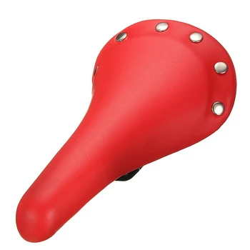 

Retro Design bike bicycle saddle bicycle saddle bicycle seat rivet 27 x 15.5 cm red