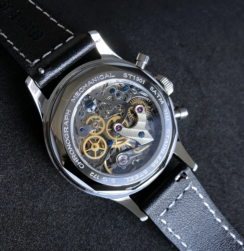 Seagull 1963 ST19 Sugess Chronograph Pilot Watch For Men Luxury Casual Mechanical Wristwatches Waterproof Sapphire Panda