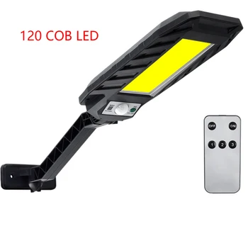 

Solar Power Street Floodligt 120 COB LED Wall Lamp PIR Sensor 180° Garden Security Light 3000mAh Waterproof Landscape Lawn Light