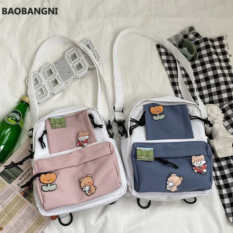 

Japanese Harajuku New Girl Mini Backpack Cute Cartoon Little Shoulder Bag Small Canvas Crossbody Bags Teen Girl School bag
