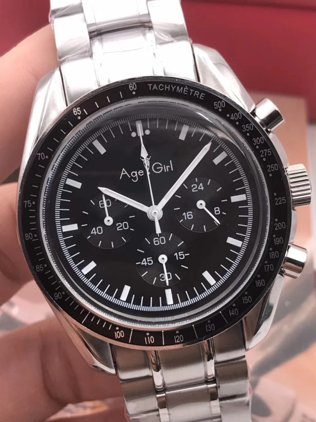 

Luxury Brand New Men Japan Quartz Chronograph Stopwatch Watch Speed Racing Luminous Black Blue Ceramic Sapphire Sport 42mm