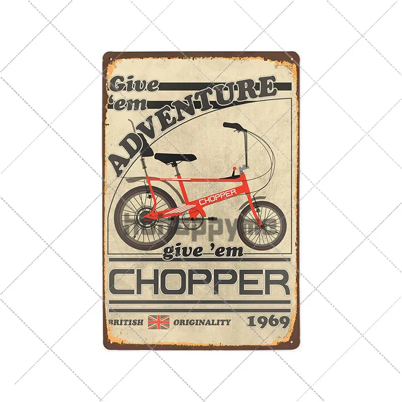 Carteles de bicicleta Retro de Metal para montar en bicicleta p ster Vintage para Bar Pub