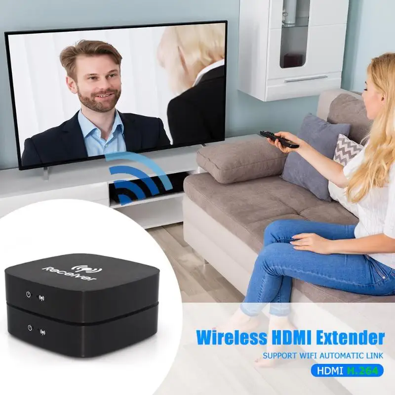 

Full HD 1080P HDMI Extender Converter 2.4G/5G Wireless Support WIFI Automatic Link Smooth Picture Transmitter Receiver Kit
