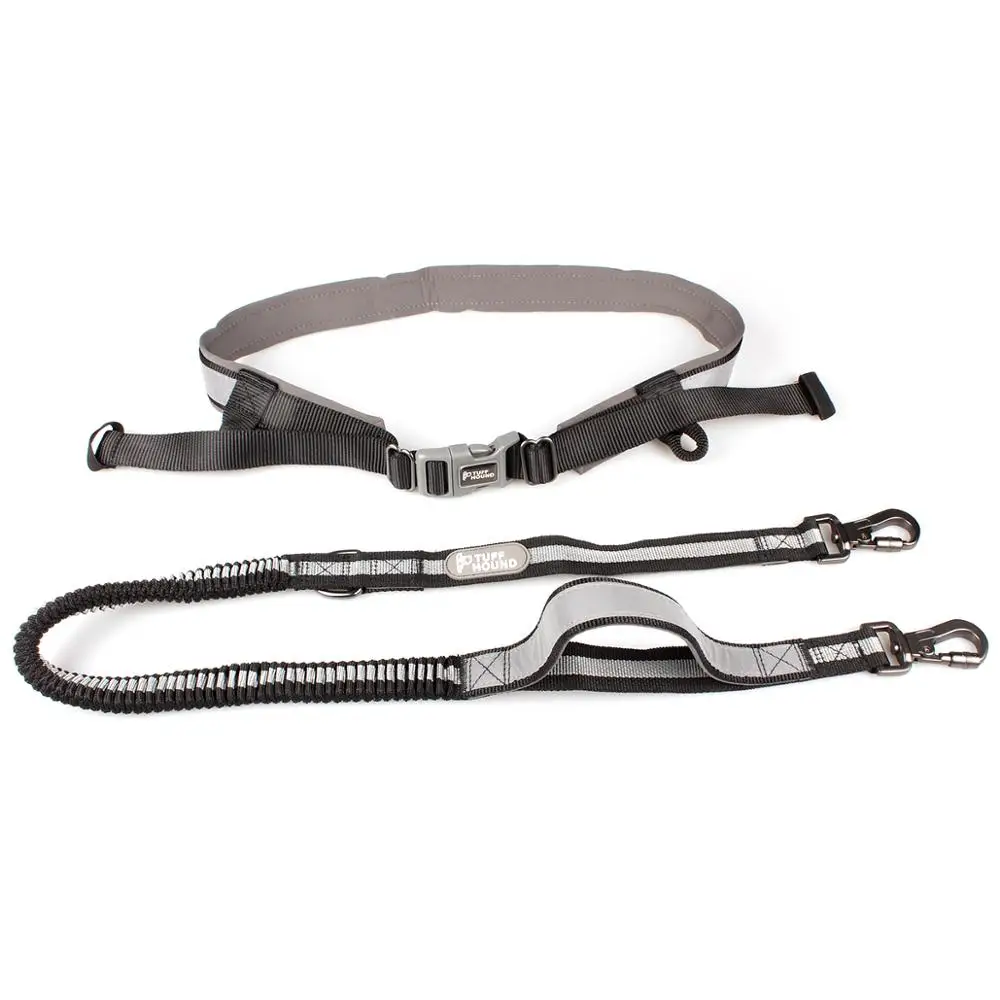 BLACK TUFF HOUND Светоотражающий Поводок для собак кроссовки эластичность рука свободно товары для домашних животных нейлон тренировочные для домашних животных, Регулируемая посадка на талии; веревка - Цвет: BLACK