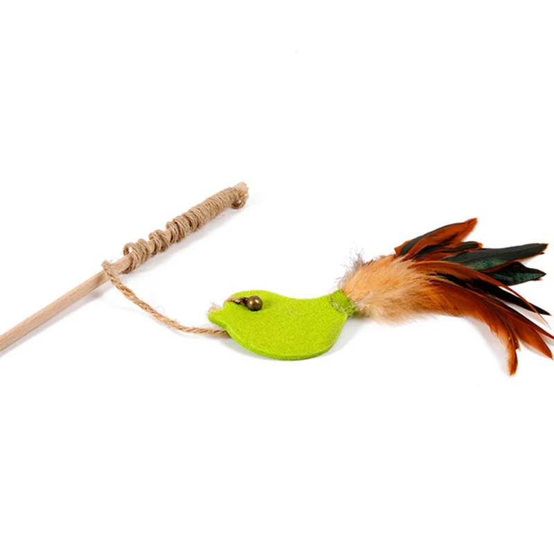 Pet прутик палка деревянная игрушка для кота цветная мышь в форме животного Catcher игрушка-палочка для прорезывателя кошек - Цвет: G