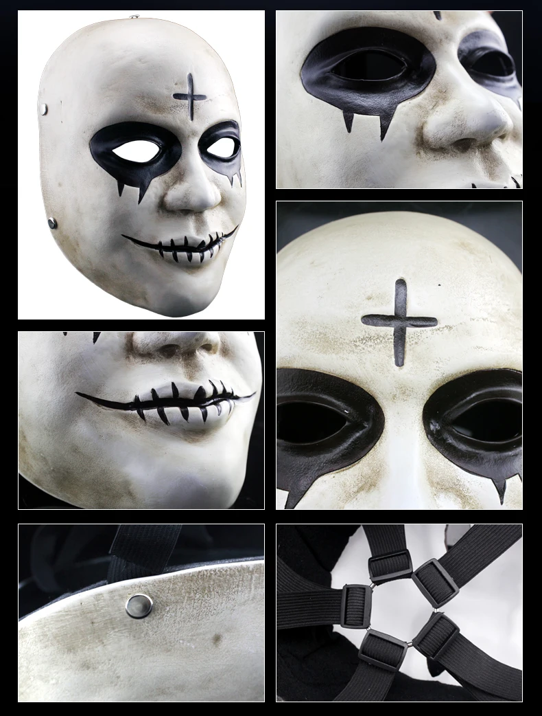 Маски на Хэллоуин, маска для чистки, Божий крест, страшные, косплей, вечерние, реквизит, коллекция, полное лицо, смола, жуткий фильм ужасов, маска