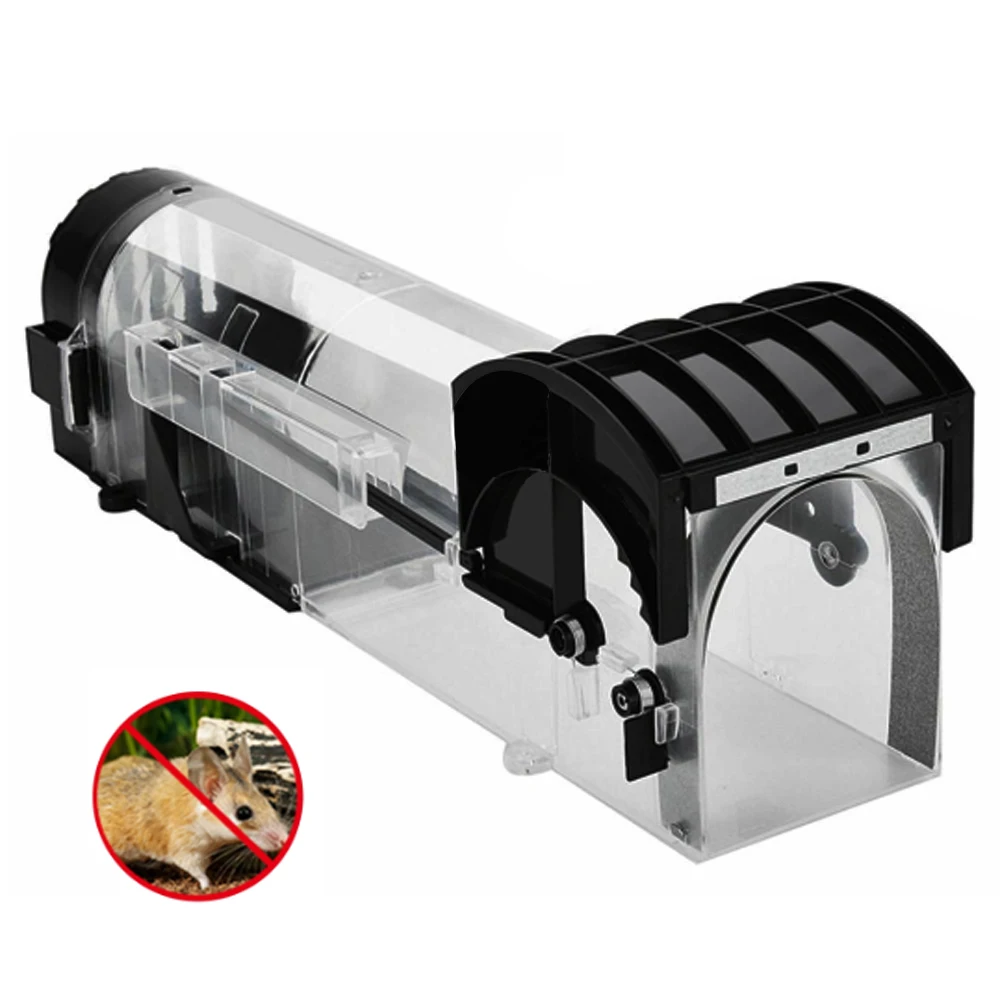 

Clear Plastic Catcher Rodents Cage Rat Pest Control Live Mouse Trap Box