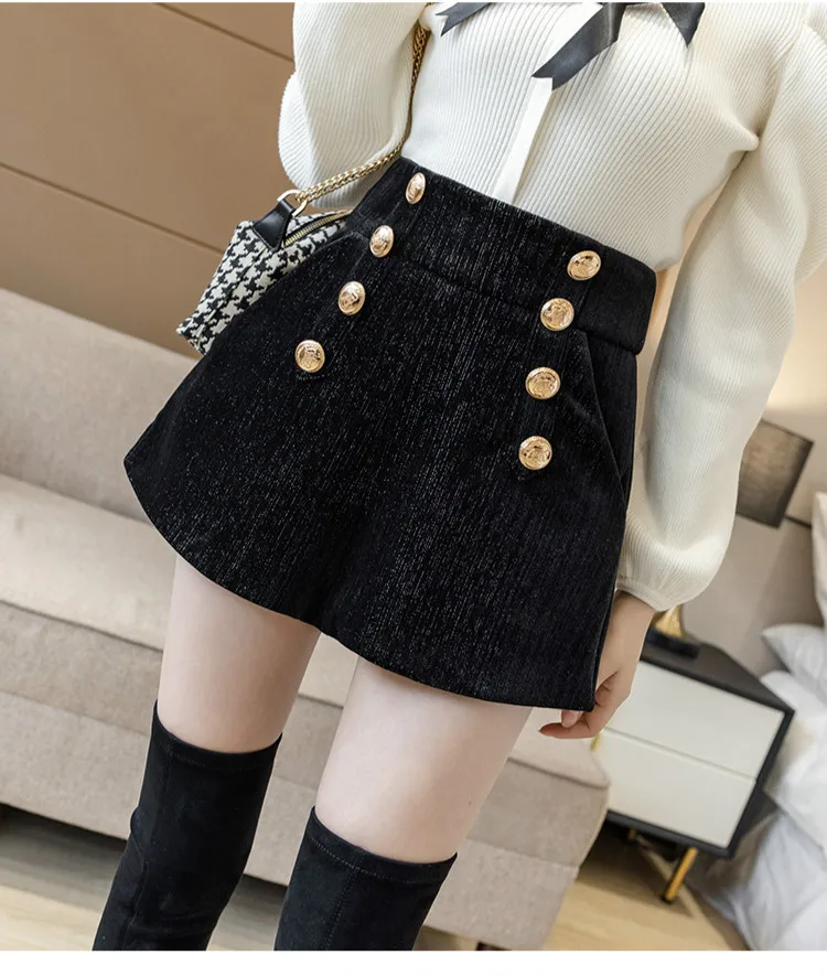 Bright silk Corduroy Shorts fashion 