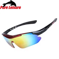 PureLeisure 1 комплект 5 линзы клип солнцезащитные очки lentes para conducir de noche очки над очками PC материал клип на солнцезащитные очки 0868PC - Цвет: redblack