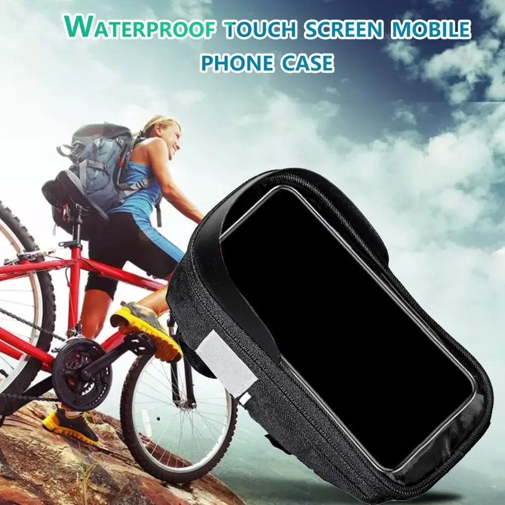 112003 сумка на руль велосипеда с солнцезащитным козырьком водонепроницаемая сумка для мобильного телефона с сенсорным экраном Аксессуары для велосипеда