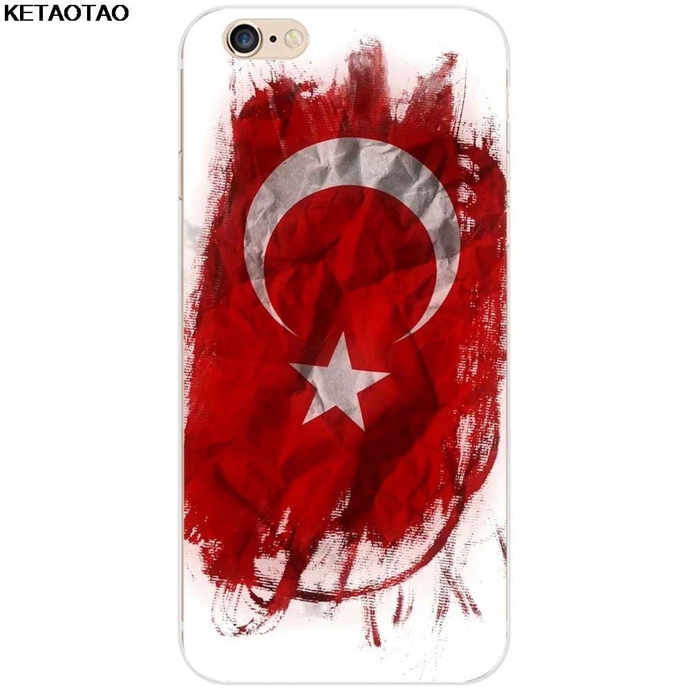Прозрачный KETAOTAO Custom Turkey National Flag Phone Cases for iPhone 5 6S 7 8 Plus X XS XR 11 Pro Case Crystal Clear Soft TPU Cover Cases - Цвет: Прозрачный