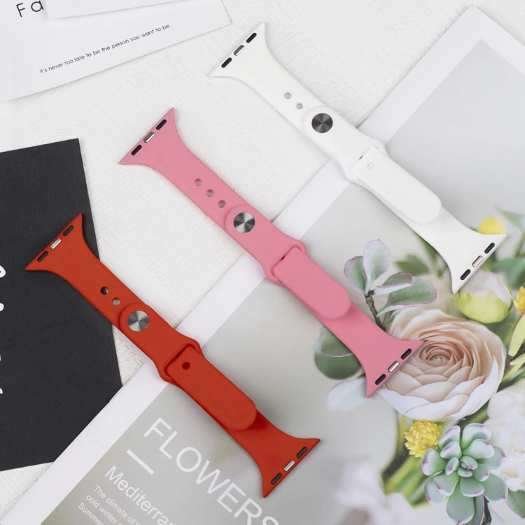 Тонкий силиконовый ремешок для часов Apple Watch 4, 38 мм, 42 мм, 40 мм, 44 мм, мягкий резиновый спортивный сменный Браслет, ремешок для iWatch 1, 2, 3