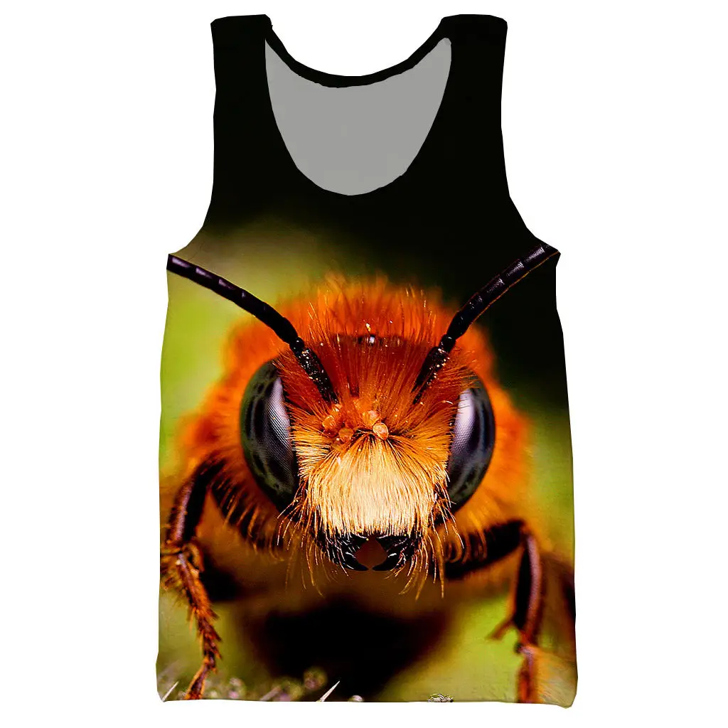 Bee 3D Печатный Топ на бретелях для мужчин модный летний топ на бретелях для работы Мужские Женские топы топ на бретелях