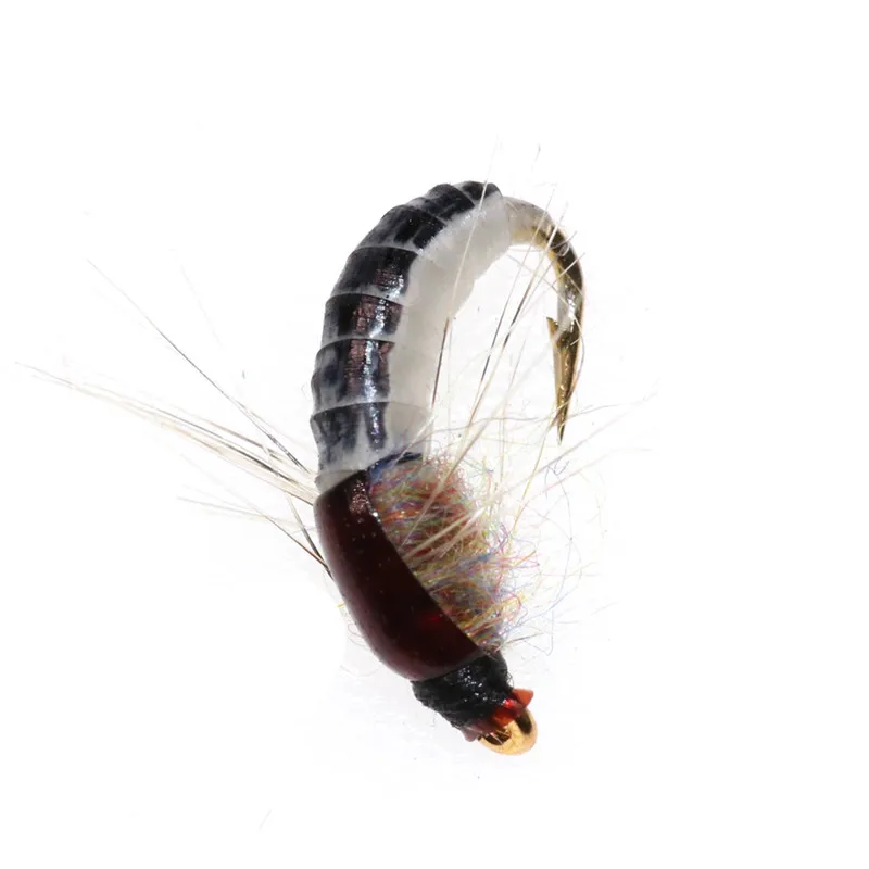 

6Pcs/Set #12 Realistic Nymph Scud Fly for Trout Fishing Artificial Insect Bait Lure Simulated Scud Worm Fishing Lure