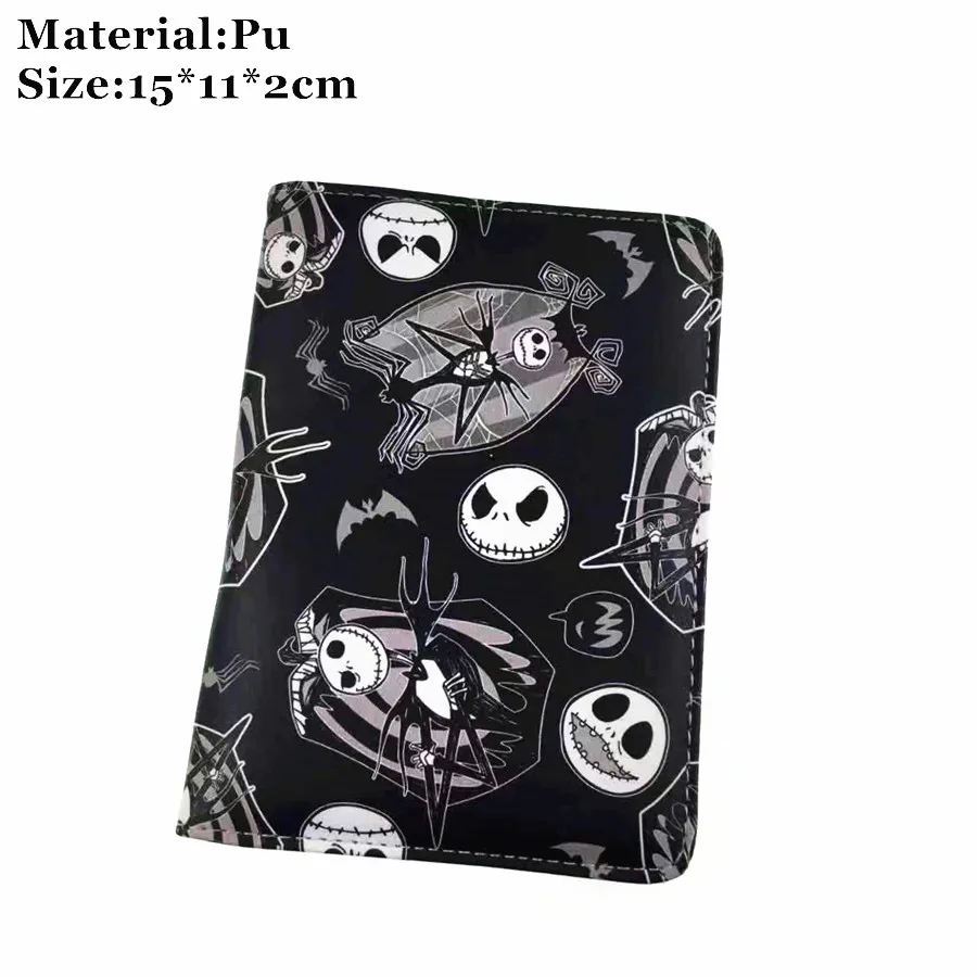 

The Nightmare Before Christmas Travel PU Passport Cover Leather Boys Girls Passport Holder Credit Card Holders Passport Case