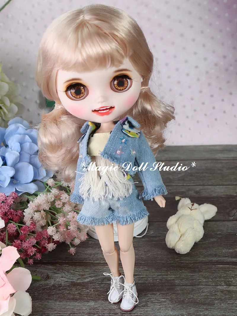 [MK003] Новинка Blythe макияж кукла светильник золотой короткий завиток волосы с Макияж Лицо Blyth платье кукла для розничной продажи