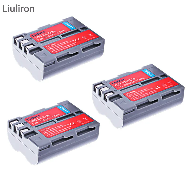 EN-EL3E EN EL3e ENEL3e EL3 EN EL 3E Battery pack For Nikon D300S D300 D100 D200 D700 D70S D70 D80s D80 D90 D50 camera - Цвет: 3battery